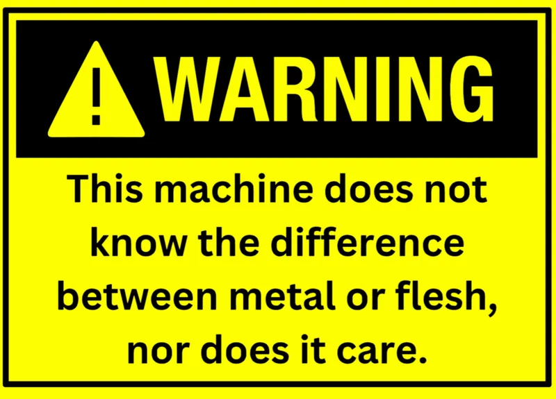 FIRST Robotics FRC - Machine Warning Tag