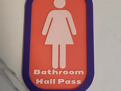 Girl's Bathroom Hall Pass