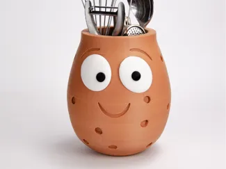 Smiley Potato Utensil Holder