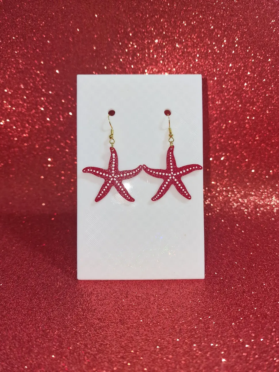 Starfish earrings view 2