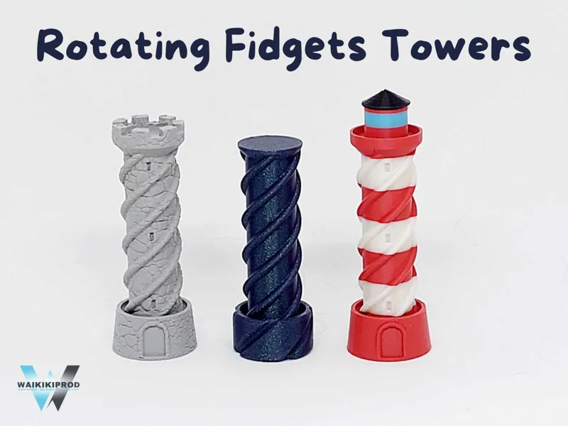 Rotating Fidgets Towers