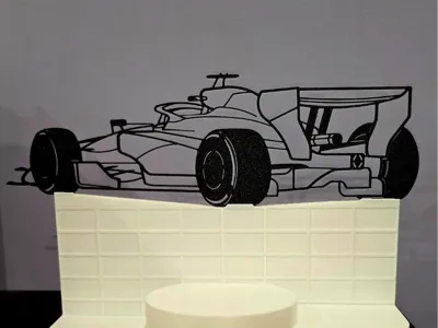 F1 Line Art/Projection Silhouette