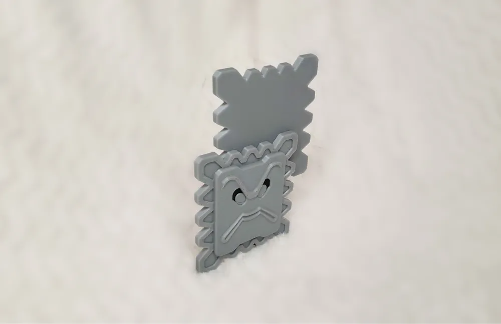 Thwomp Fidget Slider by Empty Dustpan MakerWorld: Download Free 3D Models