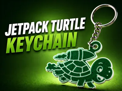 Jetpack Turtle // Keychain 