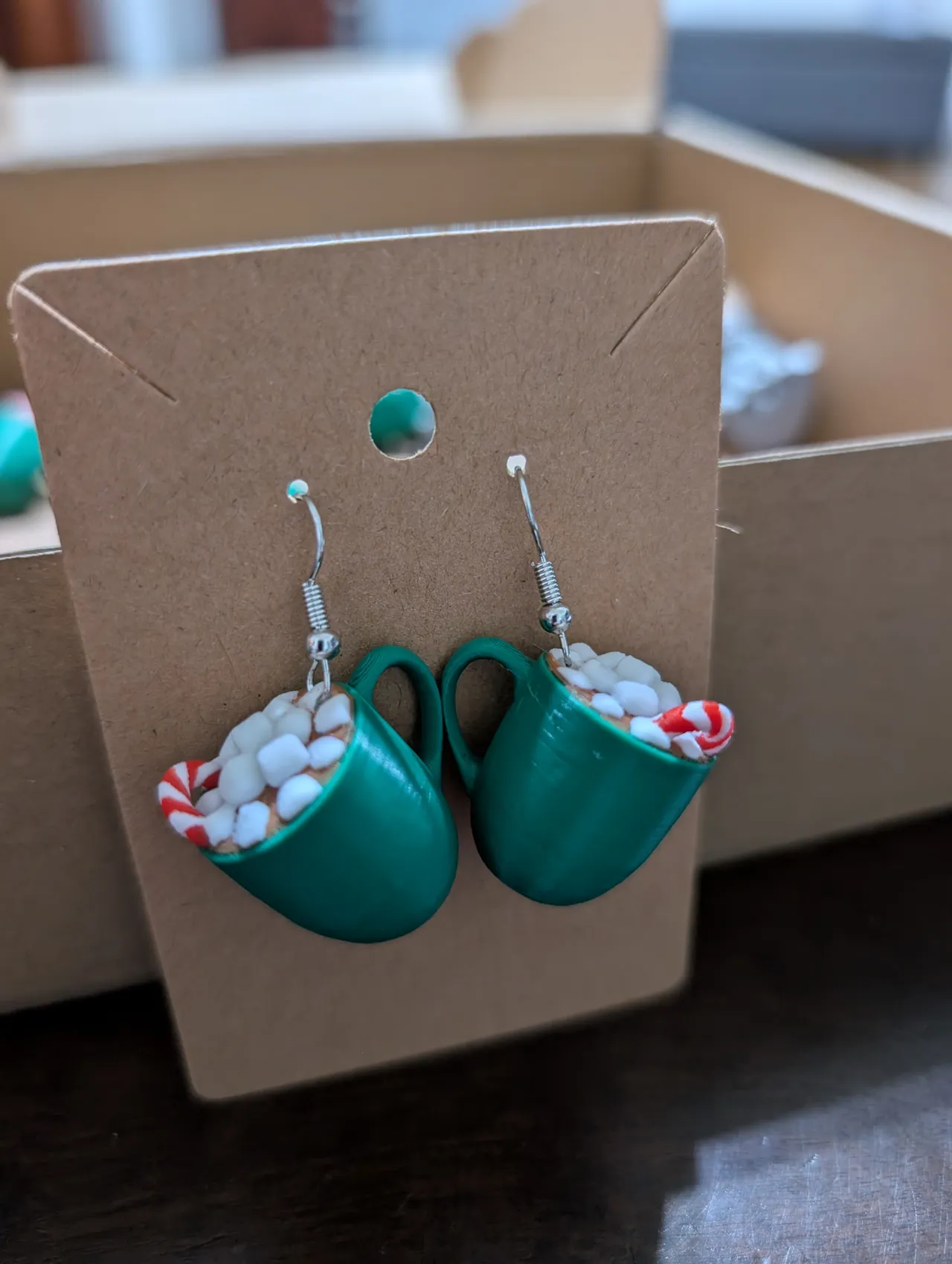 Christmas Hot Chocolate Earrings view 2