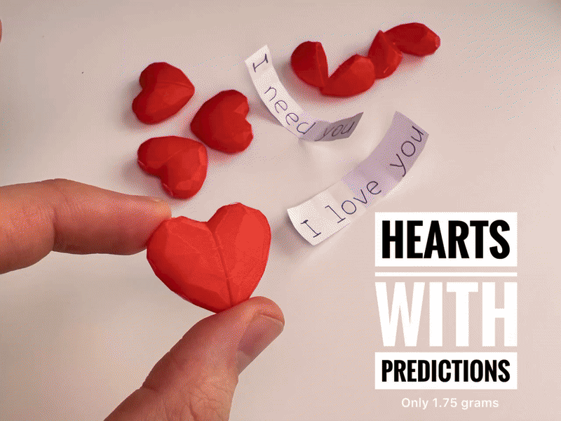 추천 3D 모델 – 예측이 담긴 하트 모형