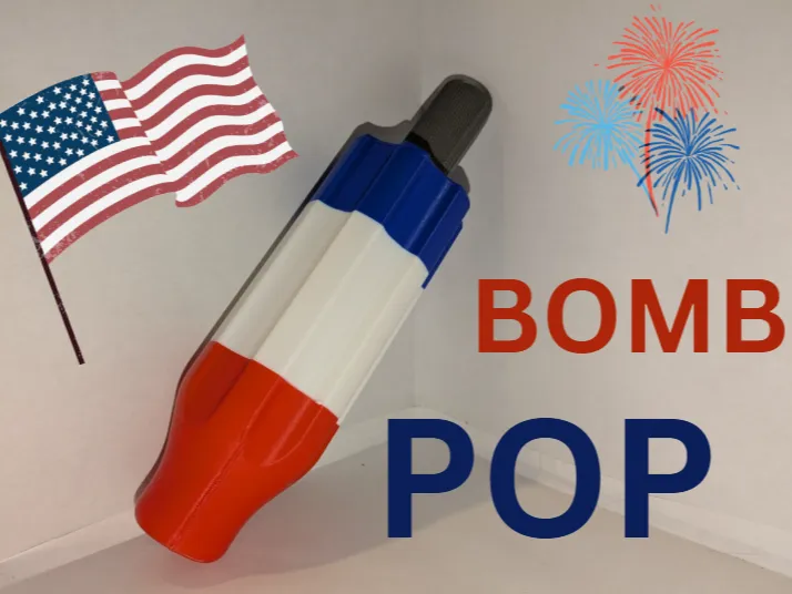 Popsicle décoratif tricolore