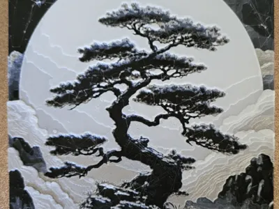 Bonsai on ocean rock