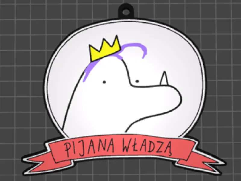 Kurowa Dziunia keychain