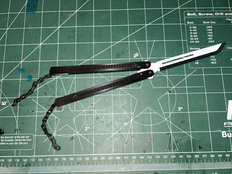 Butterfly Knife Trainer - 3D Printed Balisong