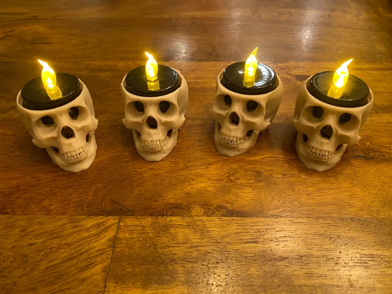 Skull Candle Tealight Holder