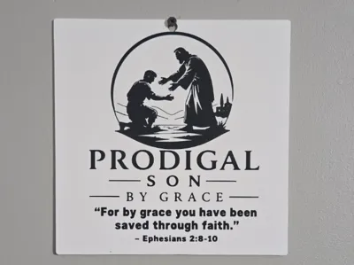 Prodigal Son By Grace Ephesians  8 inch by 8 inch
