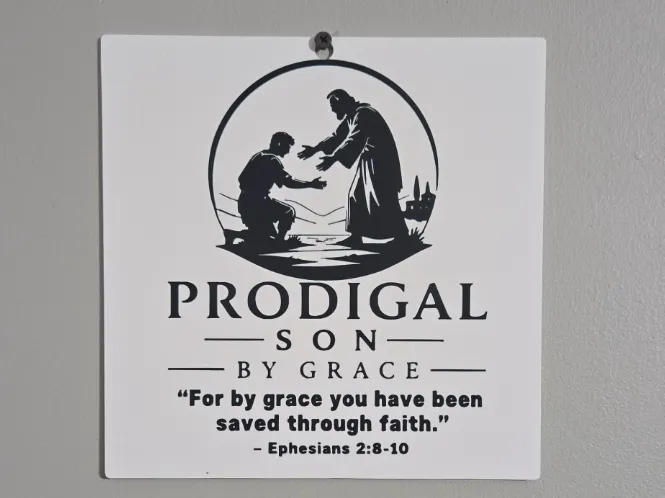 Prodigal Son By Grace Ephesians  8 inch by 8 inch