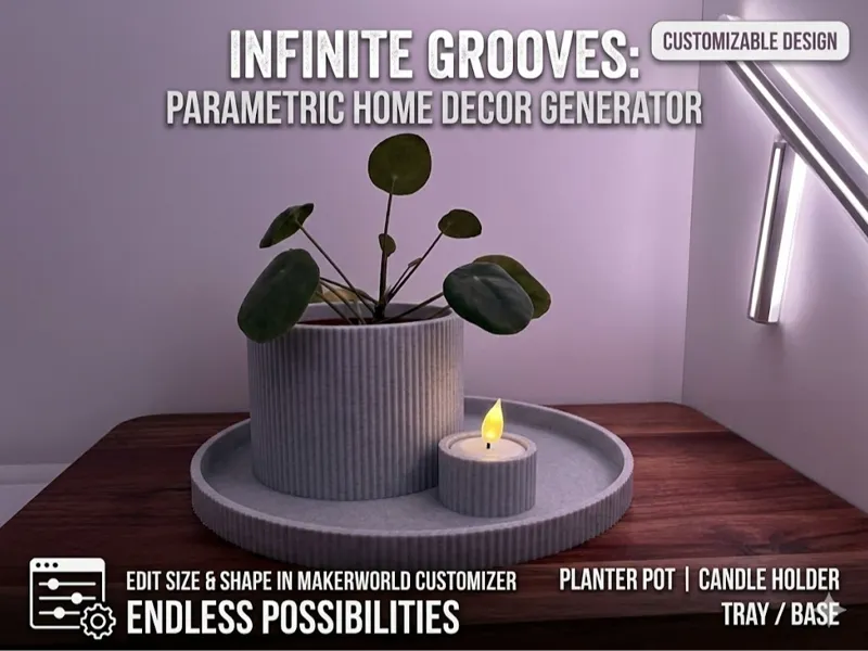 Infinite Grooves: Parametric Home Decor Generator