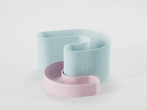 Organizador: Modern interlocking desktop organiser — referencia de MakerWorld