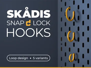 Letrero o emblema decorativo: IKEA Skadis Easy Hooks - Snap Fit! — vista de referencia 3