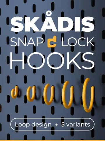 Letrero o emblema decorativo: IKEA Skadis Easy Hooks - Snap Fit! — vista de referencia 2