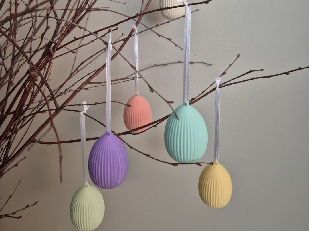 Miniatura 1 do modelo 3D Modern Ribbed Easter Egg