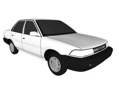 Toyota Corolla E90 (1987) 3D Model