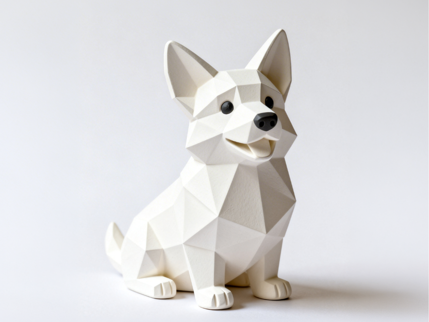 Low Poly Corgi Miniature –Puppy Pembroke 