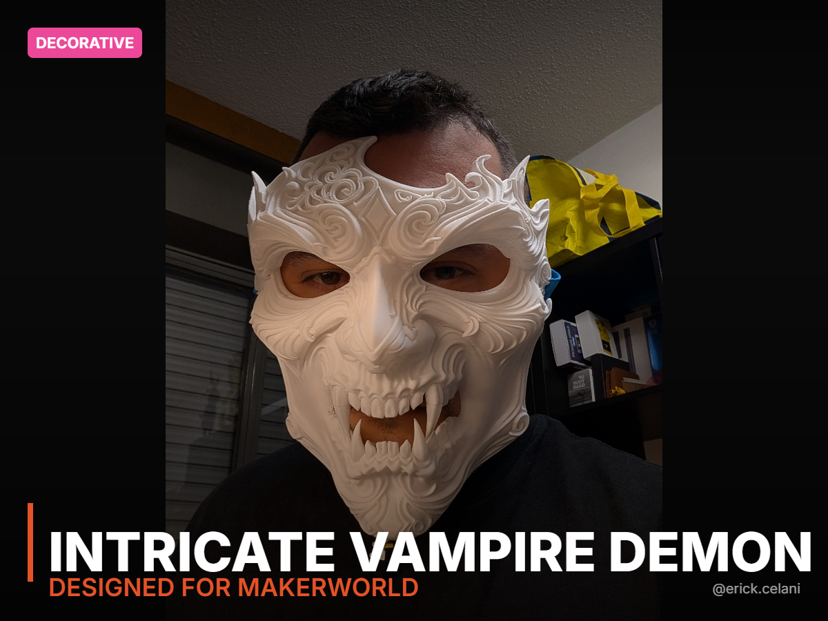 Intricate Vampire Demon Mask