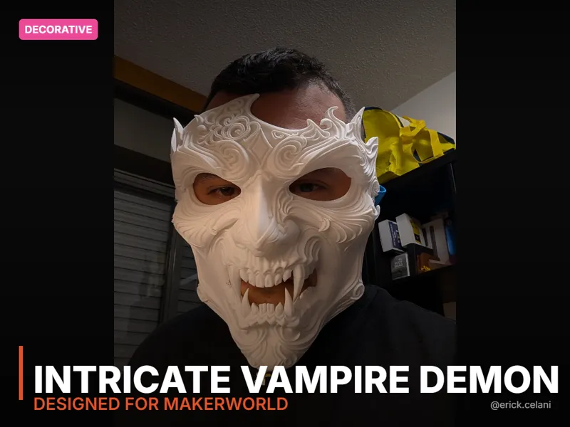 Intricate Vampire Demon Mask
