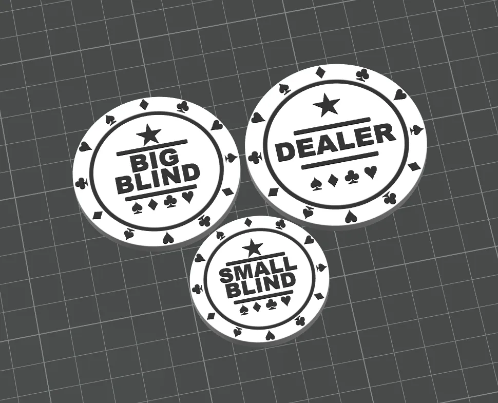 Set 3 Button Per Poker Relaxdays - Dealer, Big E Small Blind, In Metallo Con Custodia - Foto 6