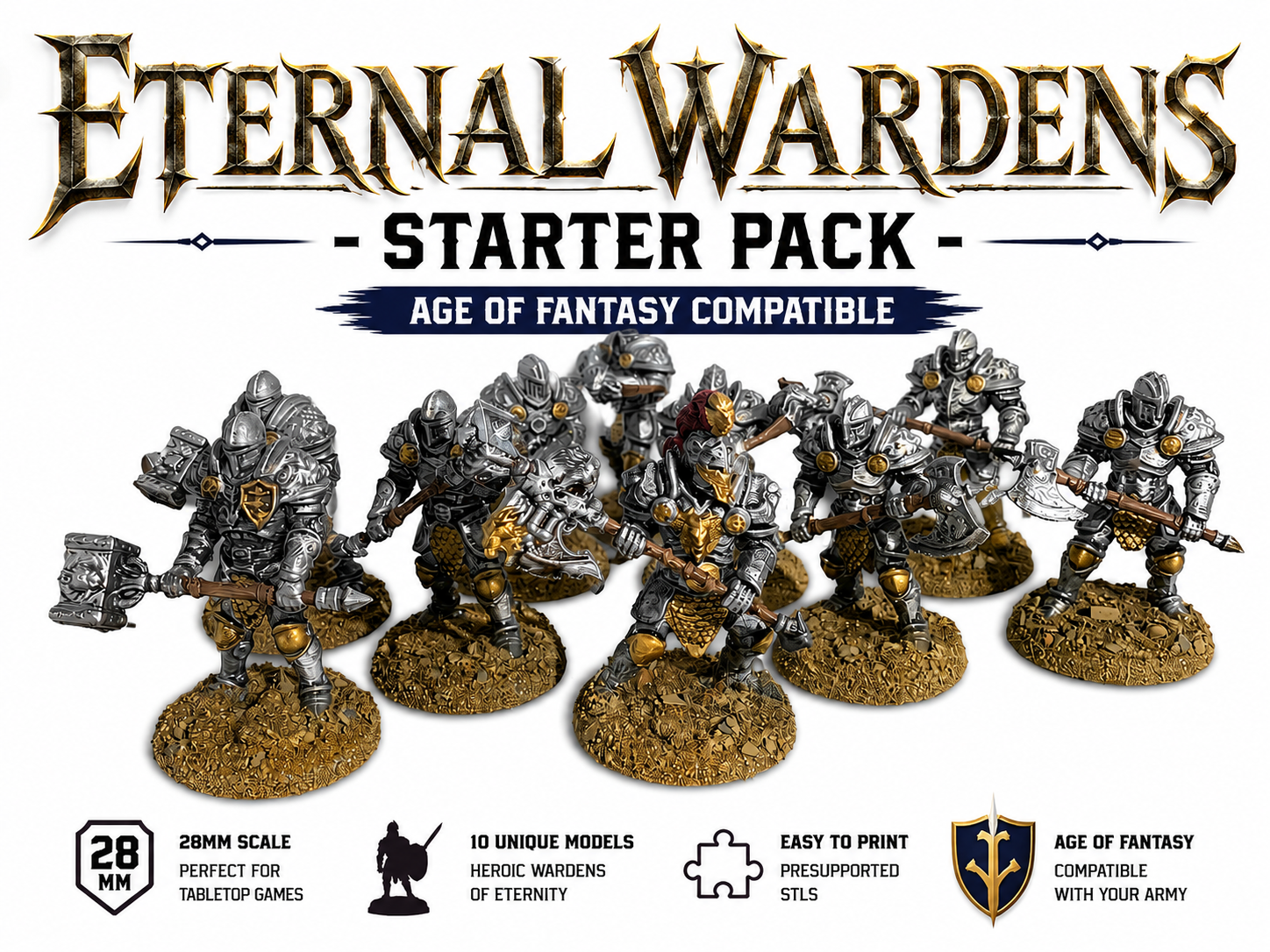 Eternal Wardens Starter Pack-28mm Fantasy Tabletop - 1