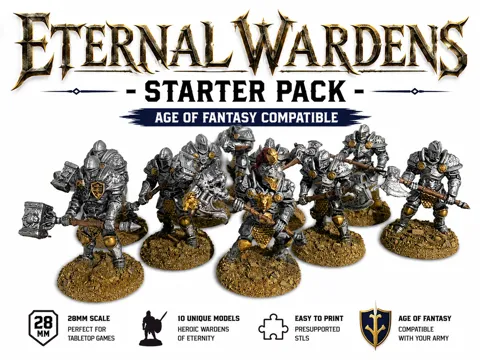Escenografía en miniatura: Eternal Wardens Starter Pack-28mm Fantasy Tabletop — referencia de MakerWorld