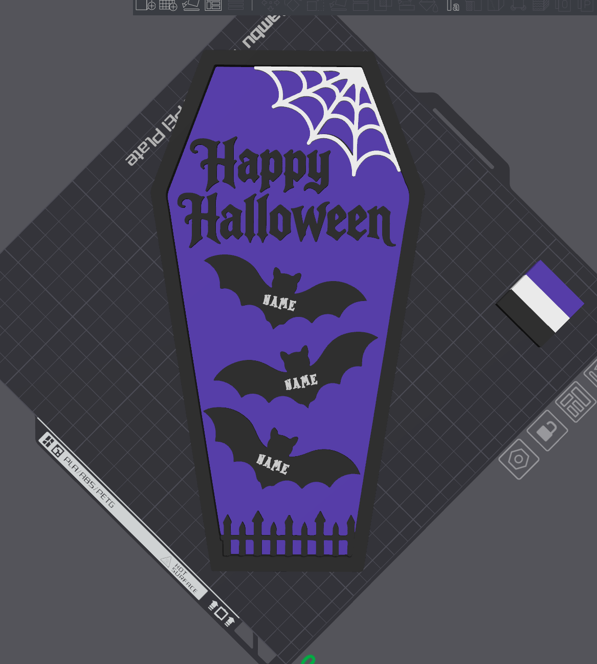 (Customizable Names) Coffin Halloween Sign - 1