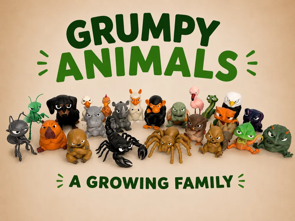 Grumpy Gecko Grumpy Gecko - Free 3D Print Model - MakerWorld