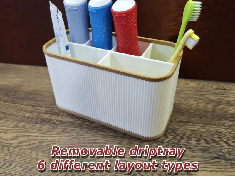 Toothbrush holders, 6 different layouts, driptray