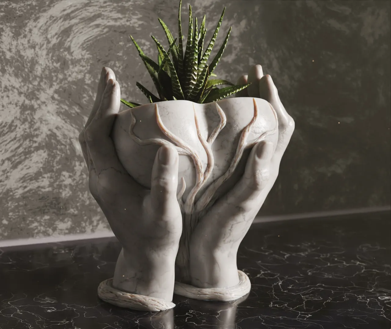 Heart Hands Vase view 3