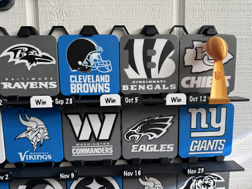 Configurable NFL Schedule - Free 3D Print Model - MakerWorld