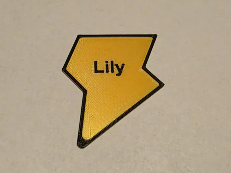 Lightning Bolt Nametag
