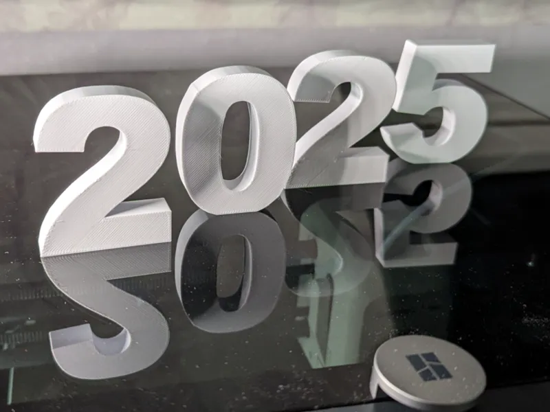 2025 New Year Separate Zahlen
