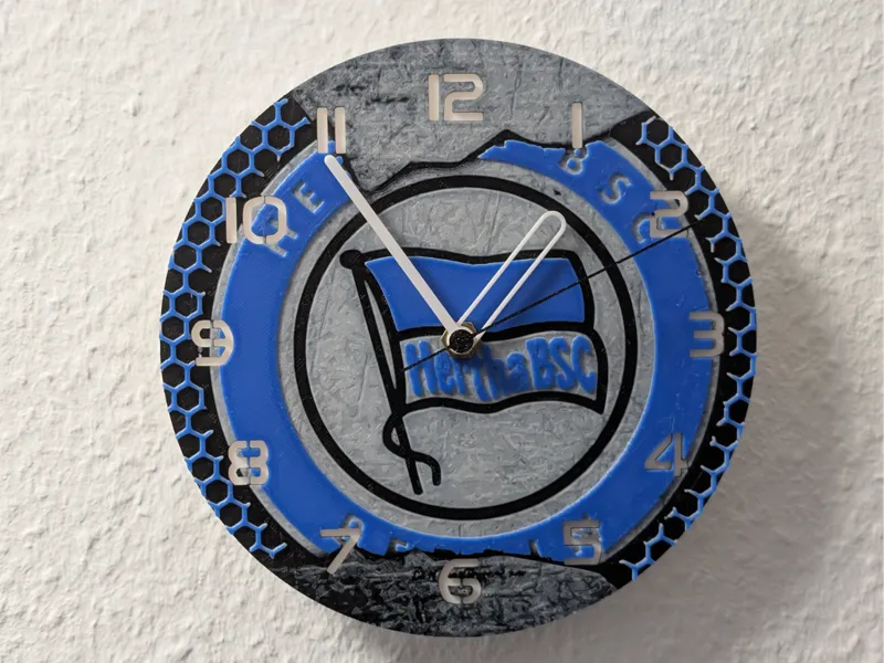 wall / desk clock Hertha BSC Logo