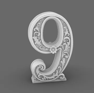 Estante o repisa: Goth Baroque Number 9 Floral Shelf Decor Piece — vista de referencia 4