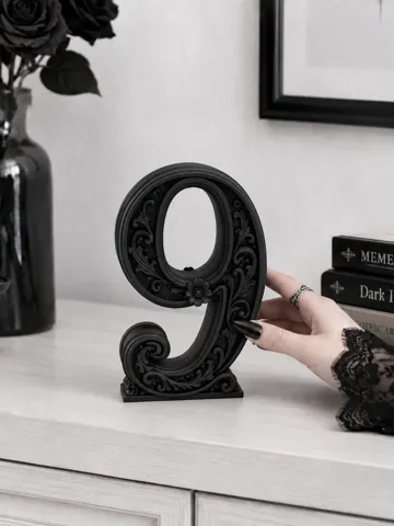Estante o repisa: Goth Baroque Number 9 Floral Shelf Decor Piece — vista de referencia 2