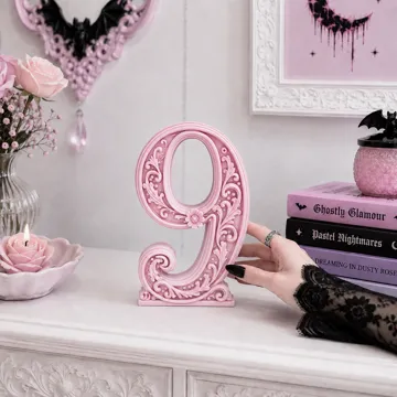 Estante o repisa: Goth Baroque Number 9 Floral Shelf Decor Piece — vista de referencia 3