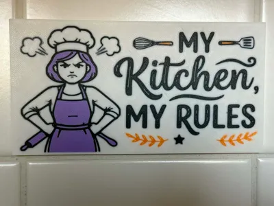 My kitchen, My rules - Multicolored 3D Wall Art