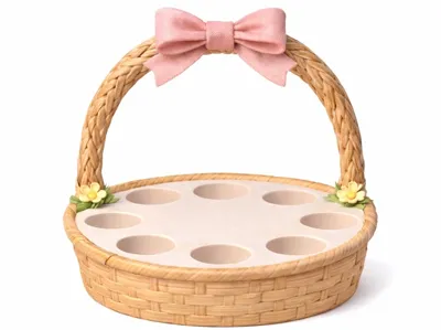 Easter Basket 3D Printed Set – 5 Designs with Decoration 
