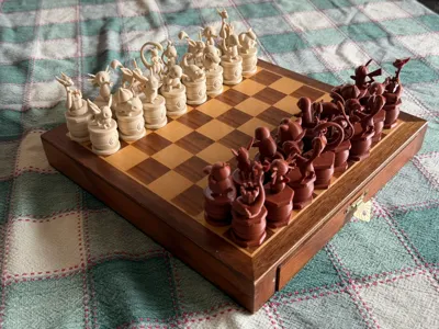 Pokemon Chess set - high poly + glaceon bishop
