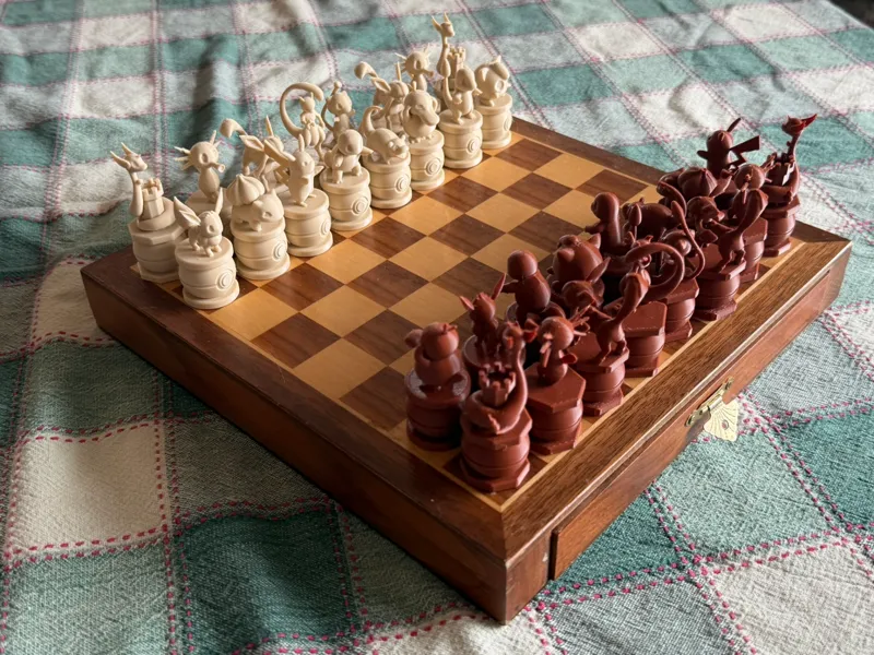 Pokemon Chess set - high poly + glaceon bishop