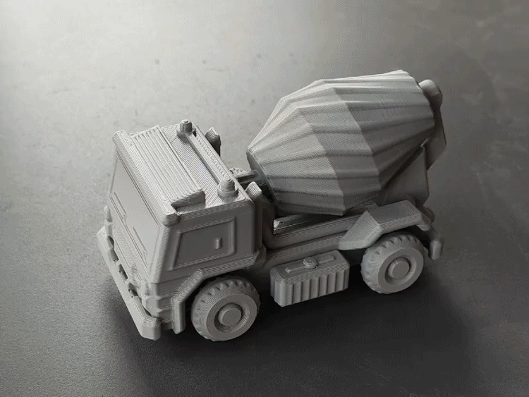 Miniatura 1 do modelo 3D 小搅拌车，搅拌筒可转动（无支撑，无需五金件）