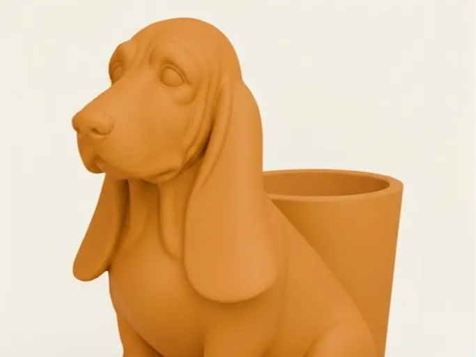 Basset Hound Planter – 3D Printable Model