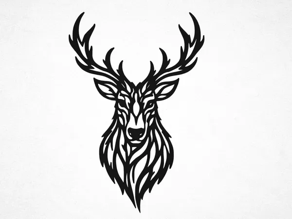 Silhouette décorative de cerf