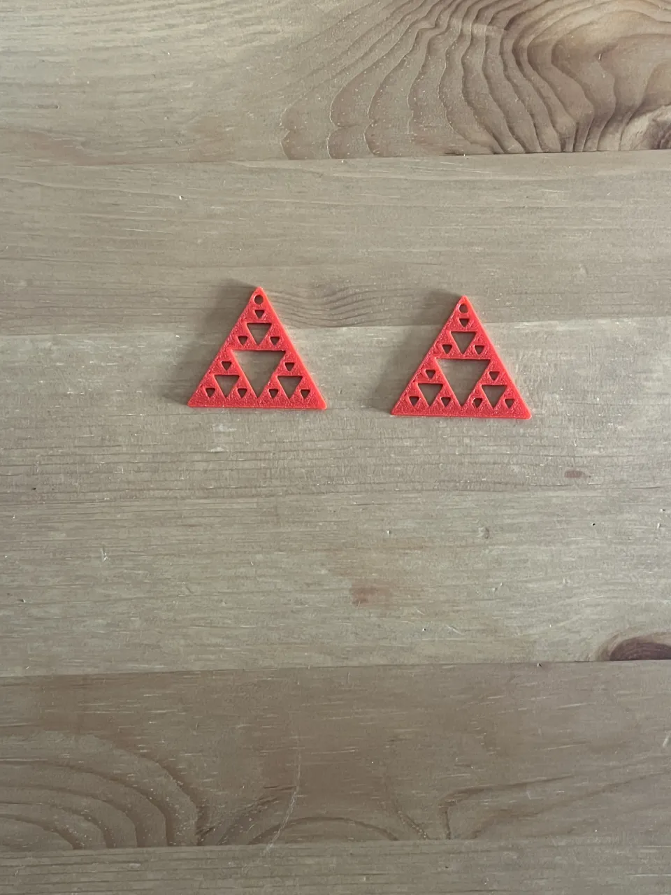 triangle earrings view 2