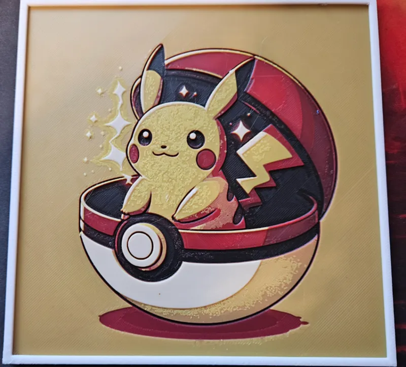 Pikachu in a Pokeball