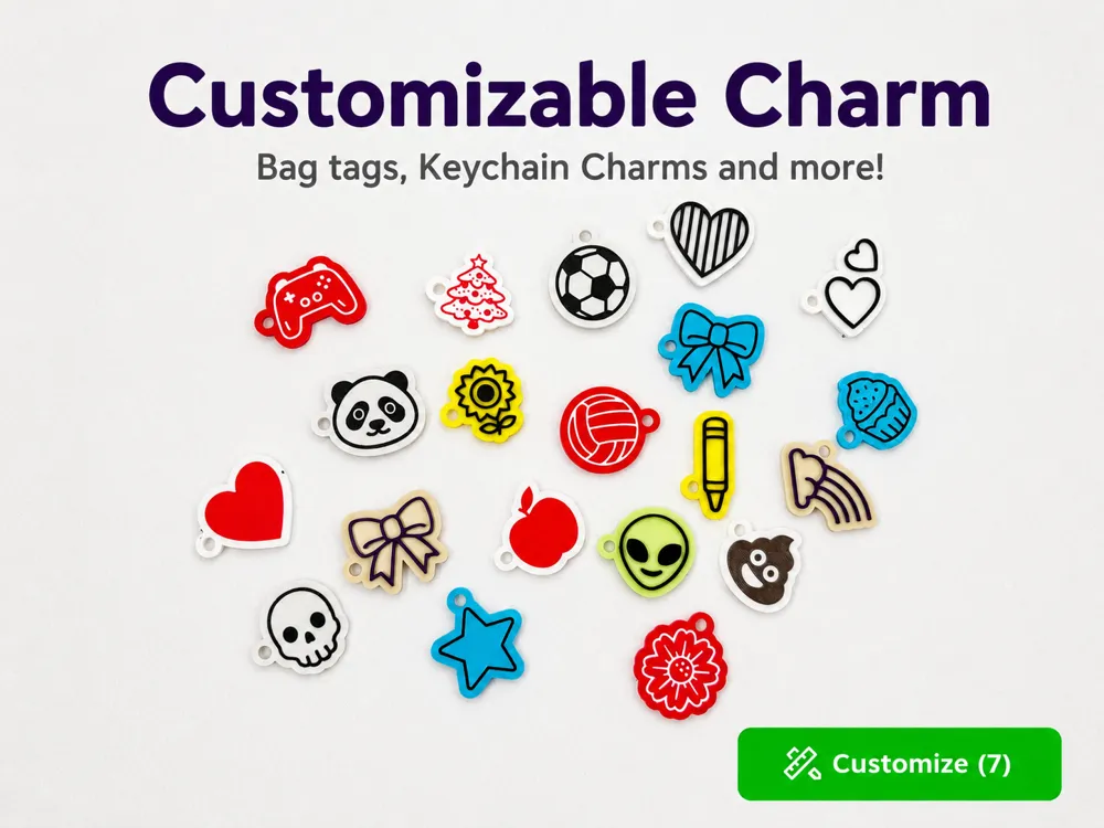 Llavero: Customizable Emoji Charms. Referencia del modelo original.